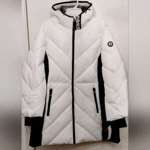 Michael Kors Gorgeous Two Tone Signature Puffer Coat. Size 3X. #michaelkors